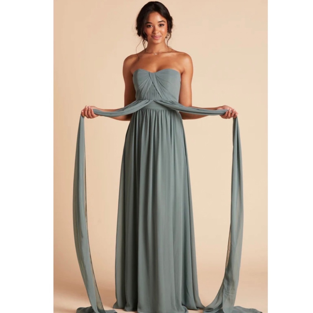 Birdy Grey Grace Convertible Bridesmaid Dress XS Sea Glass